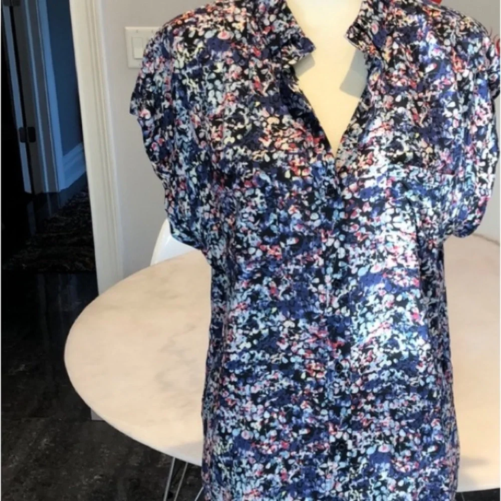Rails Britt Tahiti Floral Rayon Button Down Top Like New✅ S/M - Picture 6 of 9